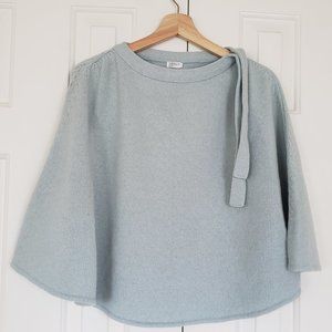 MCM Vintage Wool Poncho - Soft Blue Lambswool and Angora Rabbit
